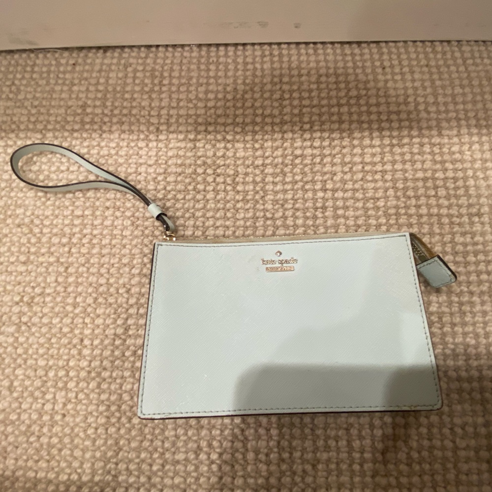 Kate Spade Ice Blue Wristlet wallet with loop